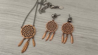 Conjunto Lotus Collar y Pendientes