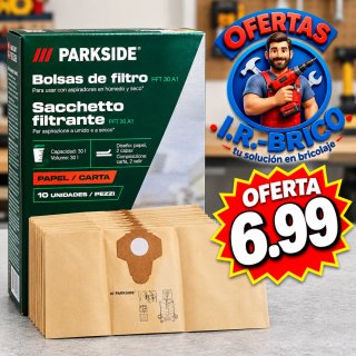 Bolsas filtro Parkside PFT 30 A1 (10 uds)
