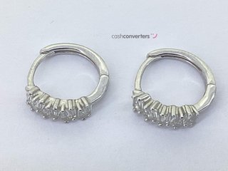 argollas plata 925mm con piedra con circonita