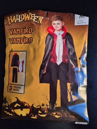 Disfraz Vampiro Negro y Rojo talla 8-10