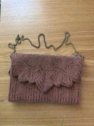 Bolso Bandolera de Abalorios Cobre