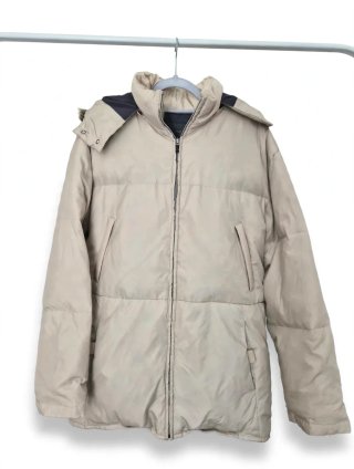 Parka Plumífero Zara Beige Talla M