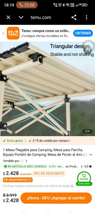 Tavolo da campeggio pieghevole