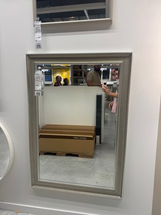 Espejo 91x130 gris plata