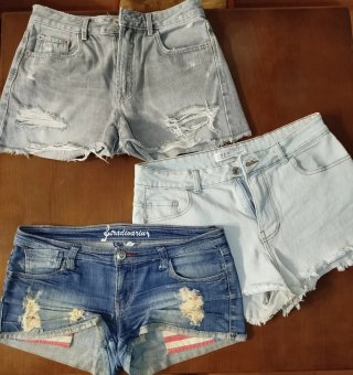 Lote 3 Pantalones Cortos Mujer Stradivarius