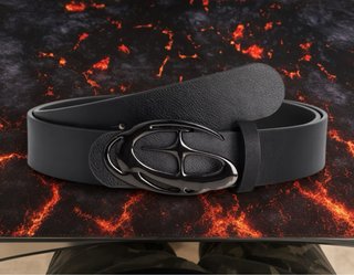 Cintura uomo fibbia design nero vari modelli