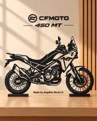 CFMOTO 450 MT Moto Maqueta Silueta 3D 20cm