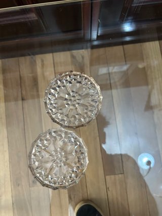 Posavasos de cristal tallado (2 unidades)