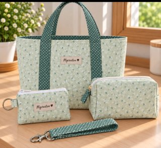 Set Bolso Tote y Neceseres Mgcreativo
