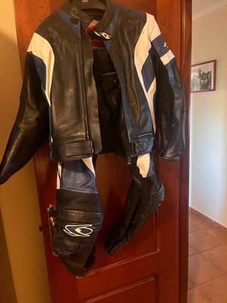 Traje de Moto de Piel Dos Piezas talla 54