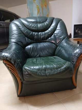Sillón de Piel Verde