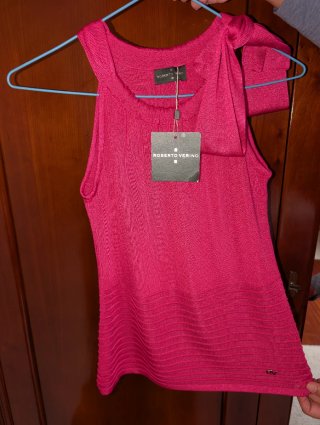 Top de punto Roberto Verino fucsia