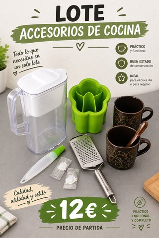 Lote de utensilios de cocina