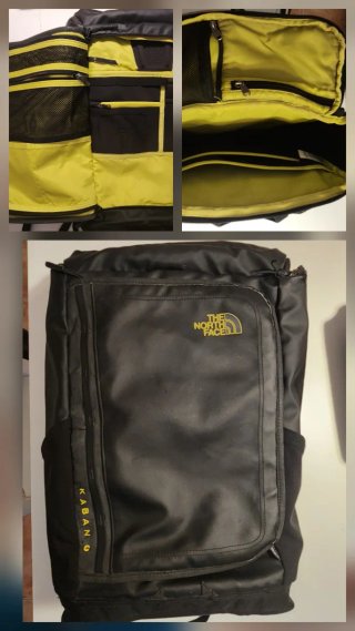 Mochila The North Face Kaban Negra y Dorada