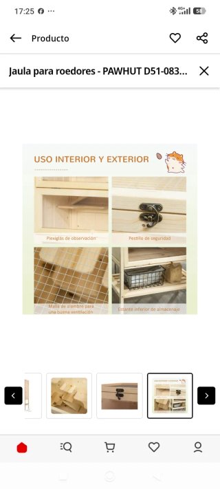 Jaula para roedores PAWHUT D51-083