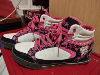 Zapatillas Udok altas rosas y blancas