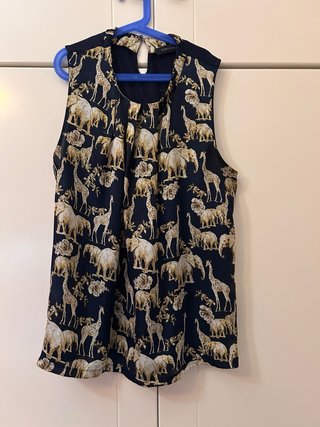 Blusa sin mangas Cortefiel Estampado Animal L