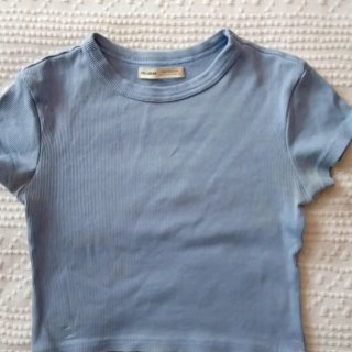 Camiseta Manga Corta Pull&Bear Azul Talla S
