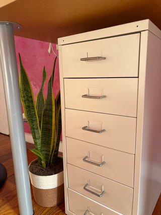 Mueble metalico de cajones IKEA blanco