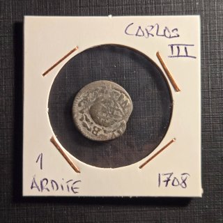 2610112131 Moneda Antigua Ardite 1708 Carlos III