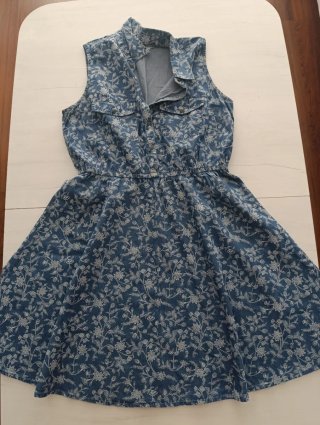 Vestido Estampado Floral Azul