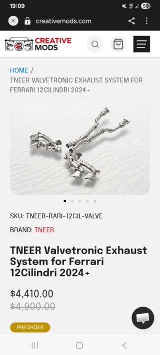 Kit de TNEER para Ferrari v12