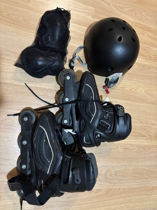 Patines Oxelo T.39,5 + Casco y Protecciones