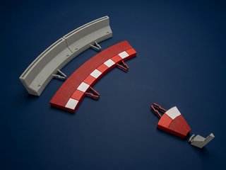 Pianos para Scalextric pista gris punta flecha