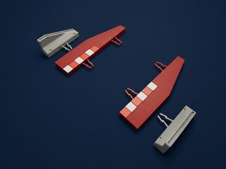 Pianos para Scalextric pista gris punta flecha