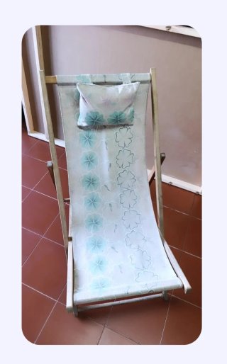 Hamaca plegable madera y tela