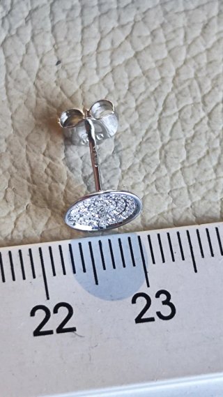 Pendientes Oro Blanco y Brillantes Mujer