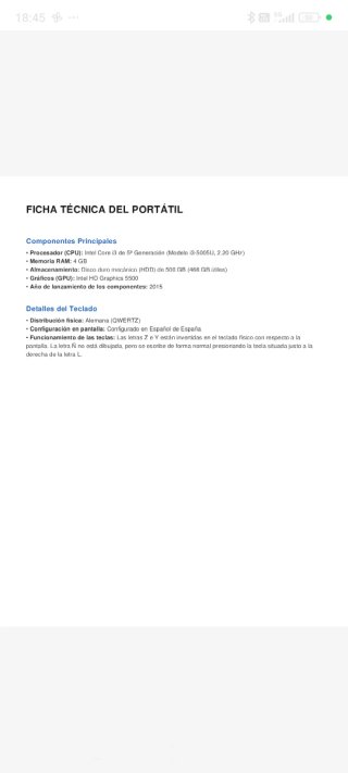 Portátil Lenovo i3 5ª Gen