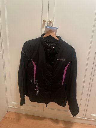 Cazadora Moto Bering Talla 2 Negra/Morada