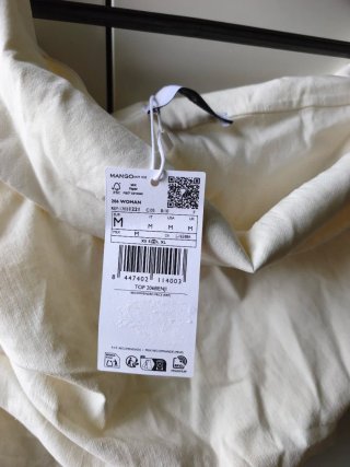 Top Branco sem Ombros - Mango