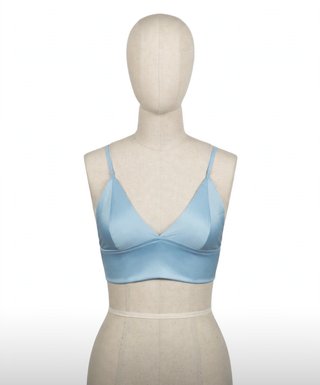 Top Satinado Azul Bebé Stradivarius L Tirantes