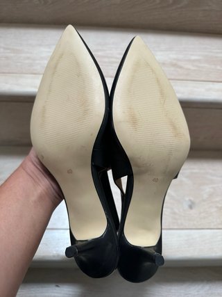 Zapatos H&M Piel Negros Talla 40 Destalonados