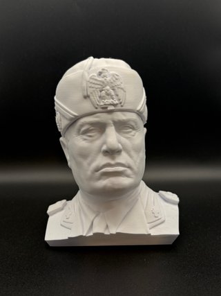 Busto Benito Mussolini 3D Plastica 20cm