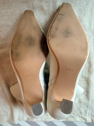 Botines M&S Piel Blanco Roto/Ivory