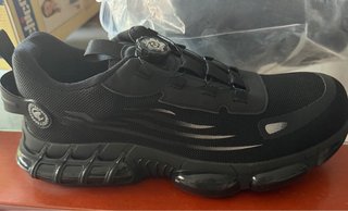Botas de seguridad sin cordones negras talla 45