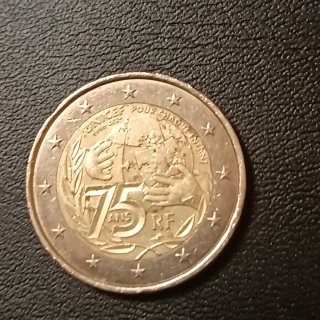 Moneta 2 Euro 75 Anni UNICEF Francia