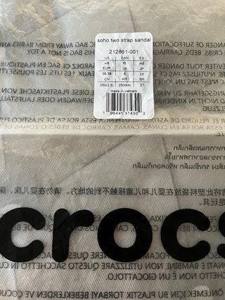 Sandalias Crocs Negras