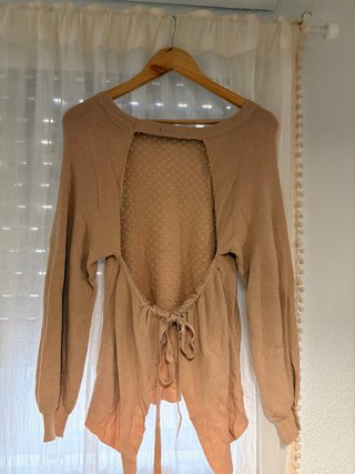 Jersey Beige Espalda Transparente