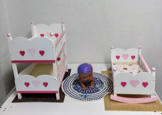 CAMA LITERA MADERA + REGALO CUNA QUE SE BALANCEA Y