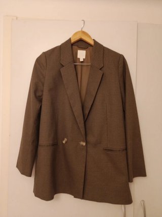 Blazer H&M marrón de cuadros