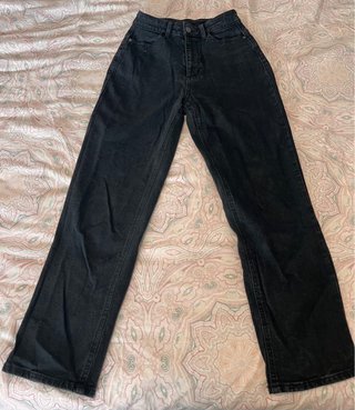 Pantalón vaquero negro tiro alto Tezenis