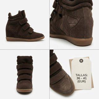Isabel Marant Sneakers Ante Cuña Marrones