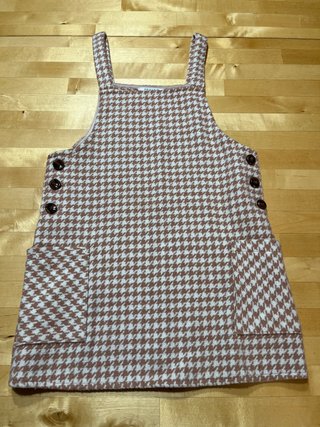 Vestido cuadros marrón y blanco