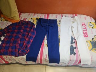 Pack moda mujer: Camisa +2 pantalones talla xs 36