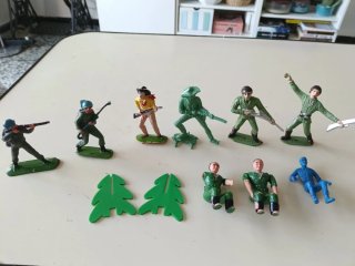 Lote di soldatini in plastica vintage Jecsan Reamsa