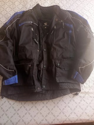 Chaqueta Moto Invierno Negra y Azul
